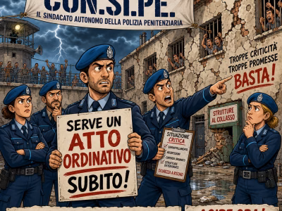 POLIZIA PENITENZIARIA: NICOTRA (CON.SI.PE.), “MENTRE L’INTERNO RIORGANIZZA LA POLIZIA DI STATO, VIA ARENULA NAVIGA A VISTA. SERVE UN ATTO ORDINATIVO SUBITO O IL COMPARTO È UNA FARSA.”